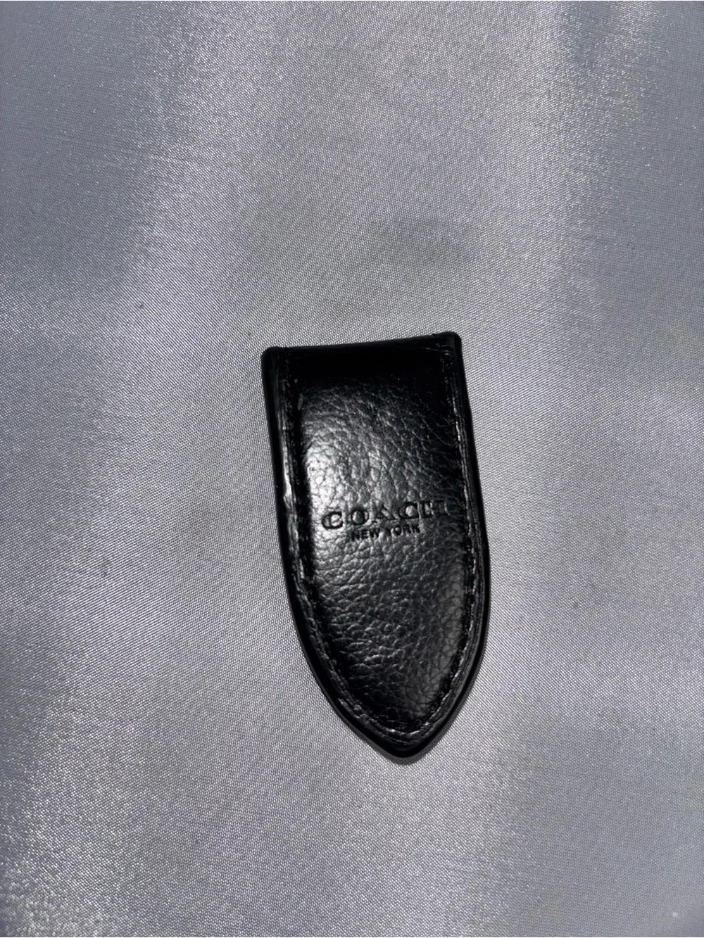 Coach Black Leather Money Clip